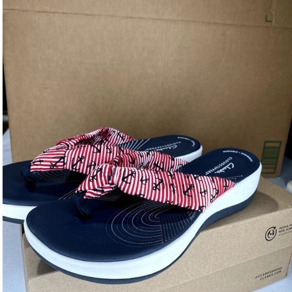 Cloudsteppers by Clarks Shoes - Cloudsteppers by Clarks Arla glison	Women's 9 Red/white/blue NWOT